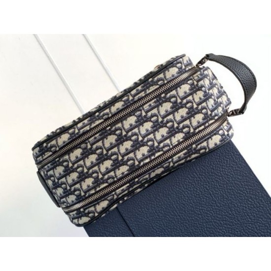 Replica Borsa da toilette Dior in jacquard beige obliquo Dior Riproduzione Fedele Borsa da toilette Dior in jacquard beige obliquo Dior imitazioni