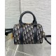 Riproduzione Fedele Borsa Dior Groove 20 Dior Oblique jacquard Blu scuro imitazioni