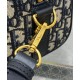 Riproduzione Fedele Borsa Dior Groove 20 Dior Oblique jacquard Blu scuro imitazioni