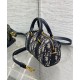 Riproduzione Fedele Borsa Dior Groove 16 Mini Dior Oblique jacquard Blu scuro imitazioni
