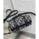 Riproduzione Fedele Borsa Dior Groove 16 Mini Dior Oblique jacquard Blu scuro imitazioni