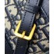Riproduzione Fedele Borsa Dior Groove 16 Mini Dior Oblique jacquard Blu scuro imitazioni