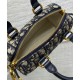 Riproduzione Fedele Borsa Dior Groove 16 Mini Dior Oblique jacquard Blu scuro imitazioni