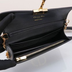 Riproduzione Fedele Dior Miss Montaigne Mini Bag Nero imitazioni