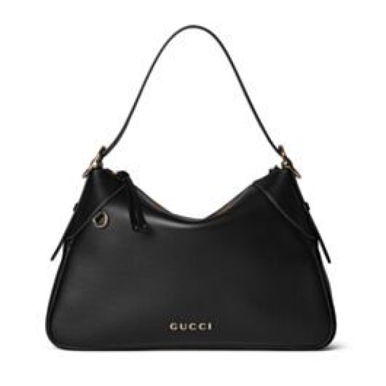 Replica Borse fedele media Gucci GG Emblem 815217 Nero Riproduzione Fedele Borse Replica fedele media Gucci GG Emblem 815217 Nero imitazioni