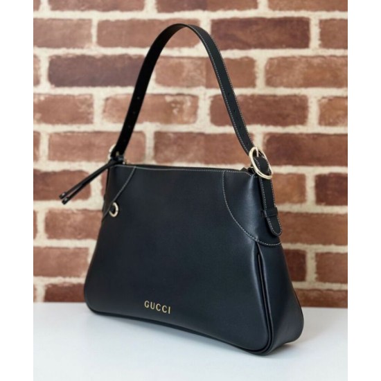 Replica Borse fedele media Gucci GG Emblem 815217 Nero Riproduzione Fedele Borse Replica fedele media Gucci GG Emblem 815217 Nero imitazioni