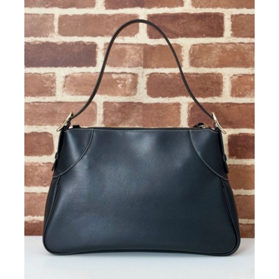 Replica Borse fedele media Gucci GG Emblem 815217 Nero Riproduzione Fedele Borse Replica fedele media Gucci GG Emblem 815217 Nero imitazioni