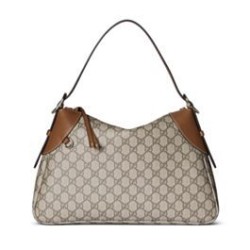 Borsa a tracolla media Gucci GG Emblem 815217 Caffè