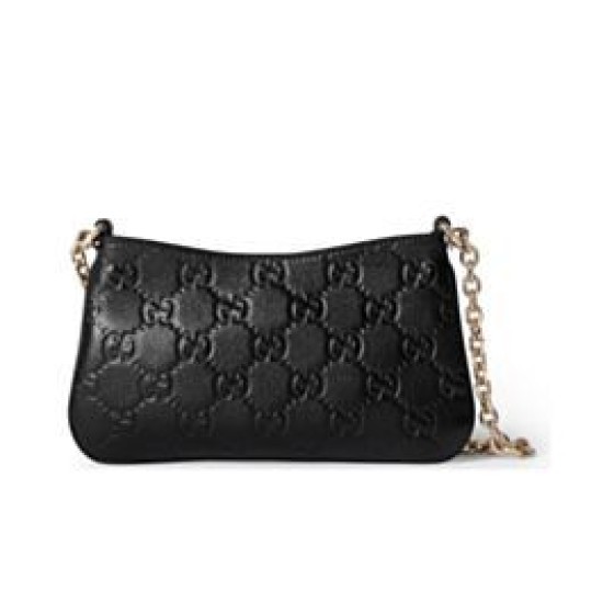 Replica Dettagli perfetti Borsa Super Mini Gucci con stemma GG 815278 Nera Riproduzione Fedele Dettagli perfetti Borsa Super Mini Gucci con stemma GG 815278 Nera imitazioni