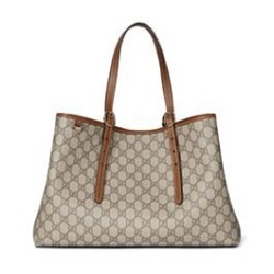Borse tote media Gucci GG Emblem 815213 Caffè