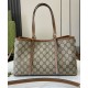 Riproduzione Fedele Borse Imitazioni tote piccola Gucci GG Emblem 815214 Caffè imitazioni