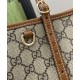 Riproduzione Fedele Borse Imitazioni tote piccola Gucci GG Emblem 815214 Caffè imitazioni
