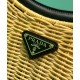 Replica Imitazione Perfetta Prada Arque in vimini e pelle 1BC202 Nero Riproduzione Fedele Imitazione Replica Perfetta Prada Arque in vimini e pelle 1BC202 Nero imitazioni