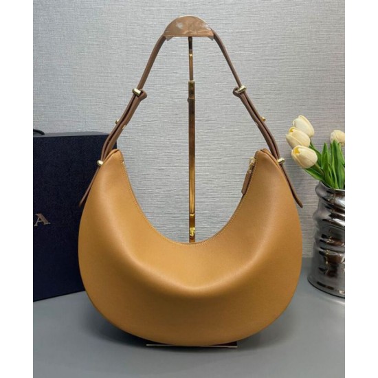 Replica Borsa a tracolla grande Prada 1BC212 Caffè Replica Perfetta a tracolla grande Prada 1BC212 Caffè imitazioni