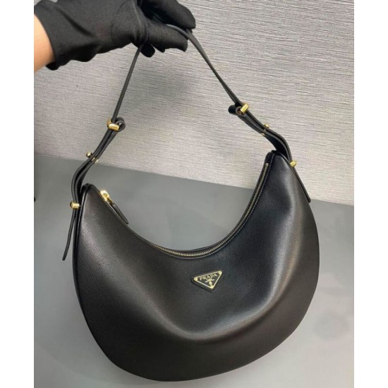 Replica Borse Alta Qualità a tracolla grande Prada 1BC212 Nero Riproduzione Fedele Borse Replica Alta Qualità a tracolla grande Prada 1BC212 Nero imitazioni