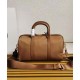 Replica fedele Borsa tote Prada Fever-Edition in nylon riciclato e Safiano Caffè Riproduzione Fedele fedele Borsa tote Prada Fever-Edition in nylon riciclato e Safiano Caffè imitazioni