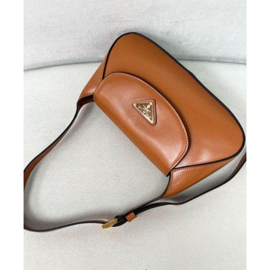 Replica Borsa a tracolla piccola Prada 1BD358 Caffè Riproduzione Fedele Borsa a tracolla piccola Prada 1BD358 Caffè imitazioni