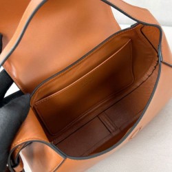 Riproduzione Fedele Borsa a tracolla piccola Prada 1BD358 Caffè imitazioni