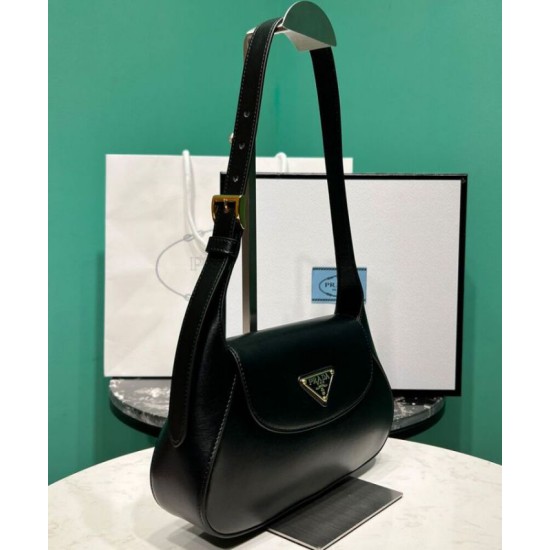 Replica fedele Borsa a tracolla piccola Prada 1BD358 Nero Riproduzione Fedele fedele Borsa a tracolla piccola Prada 1BD358 Nero imitazioni