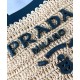 Riproduzione Fedele Imitazioni borse griffate tote piccola Prada all'uncinetto 1BG500 Albicocca imitazioni