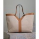 Replica YSL Saint Laurent Y Borse Alta Qualità Tote in Pelle e Tela Caffè Riproduzione Fedele YSL Saint Laurent Y Borse Replica Alta Qualità Tote in Pelle e Tela Caffè imitazioni
