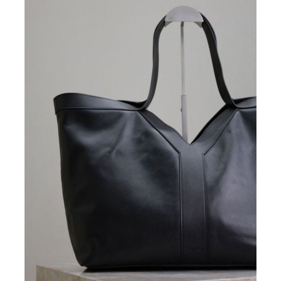 Replica YSL Saint Laurent Y Bora Pari Tote in Pelle Nera Riproduzione Fedele YSL Saint Laurent Y Bora Pari replica Tote in Pelle Nera imitazioni