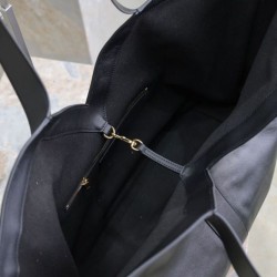 Replica YSL Saint Laurent Y Bora Pari Tote in Pelle Nera Riproduzione Fedele YSL Saint Laurent Y Bora Pari replica Tote in Pelle Nera imitazioni