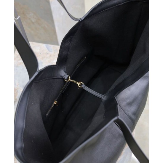 Replica YSL Saint Laurent Y Bora Pari Tote in Pelle Nera Riproduzione Fedele YSL Saint Laurent Y Bora Pari replica Tote in Pelle Nera imitazioni