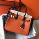 Replica Borsa Hermes Birkin tricolore 30 cm in pelle Clemence arancione/bianca/nera Replica Perfetta Hermes Birkin tricolore 30 cm in pelle Clemence arancione/bianca/nera imitazioni