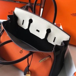 Replica Borsa Hermes Birkin tricolore 30 cm in pelle Clemence arancione/bianca/nera Replica Perfetta Hermes Birkin tricolore 30 cm in pelle Clemence arancione/bianca/nera imitazioni