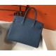 Replica Borsa Hermes Birkin 30 cm in pelle Clemence agata blu Riproduzione Fedele Borsa Hermes Birkin 30 cm in pelle Clemence agata blu imitazioni