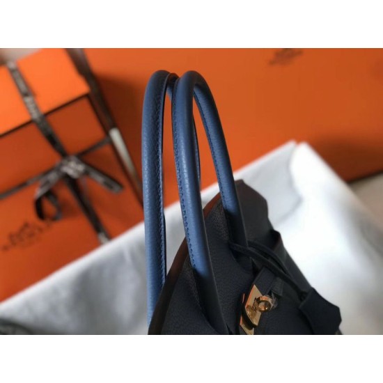 Replica Borsa Hermes Birkin 30 cm in pelle Clemence agata blu Riproduzione Fedele Borsa Hermes Birkin 30 cm in pelle Clemence agata blu imitazioni