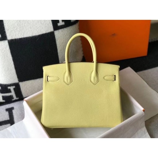 Replica Borse Firmate Hermes Birkin 30 cm in pelle Clemence Jaune Poussin GHW Riproduzione Fedele Borse Firmate Replica Hermes Birkin 30 cm in pelle Clemence Jaune Poussin GHW imitazioni