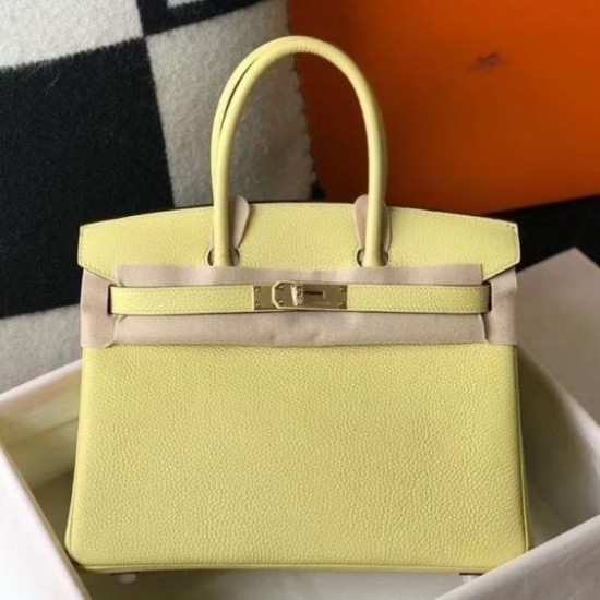 Replica Borse Firmate Hermes Birkin 30 cm in pelle Clemence Jaune Poussin GHW Riproduzione Fedele Borse Firmate Replica Hermes Birkin 30 cm in pelle Clemence Jaune Poussin GHW imitazioni