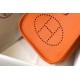 Riproduzione Fedele Mini borsa Hermes Evelyne III TPM in pelle Clemence arancione imitazioni