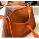Riproduzione Fedele Mini borsa Hermes Evelyne III TPM in pelle Clemence arancione imitazioni