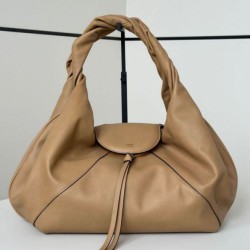 Replica Perfetta hobo Fendi Spy piccola/media/grande con manico ritorto color albicocca