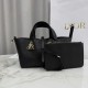 Replica Borsa Dior Toujours piccola in pelle di vitello Macrocannage Nero