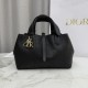 Replica Borsa Dior Toujours piccola in pelle di vitello Macrocannage Nero