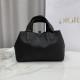 Replica Borsa Dior Toujours piccola in pelle di vitello Macrocannage Nero