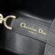 Replica Borsa Dior Toujours piccola in pelle di vitello Macrocannage Nero
