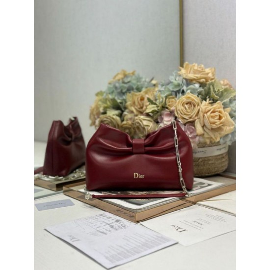Replica Borsa Dior Bow con fiocco chiaretto e metallo finitura oro