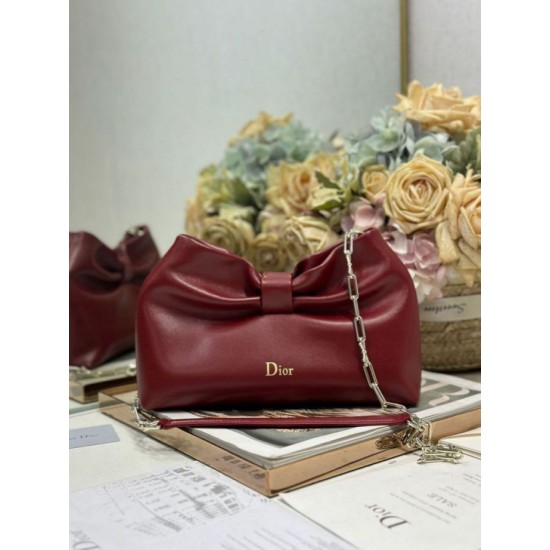 Replica Borsa Dior Bow con fiocco chiaretto e metallo finitura oro