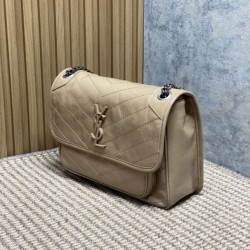 Replica Borse a tracolla vintage Niki media YSL Saint Laurent pelle cerata e oliata Albicocca Imitazioni Replica Borse a tracolla vintage Niki media YSL Saint Laurent pelle cerata e oliata Albicocca