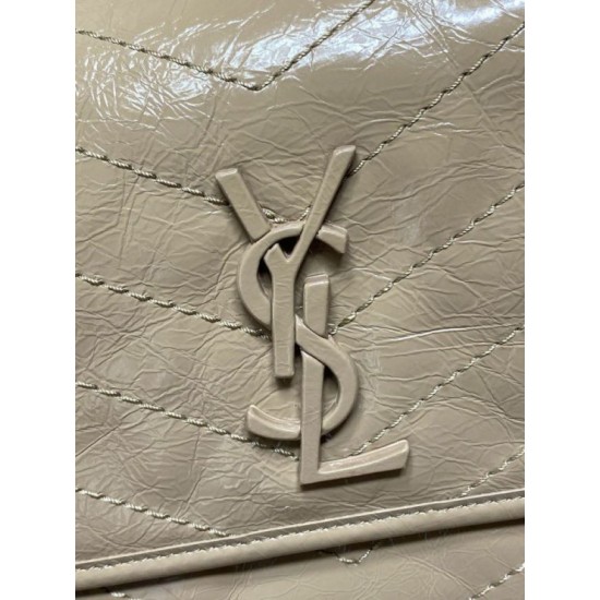Replica Borse a tracolla vintage Niki media YSL Saint Laurent pelle cerata e oliata Albicocca Imitazioni Replica Borse a tracolla vintage Niki media YSL Saint Laurent pelle cerata e oliata Albicocca