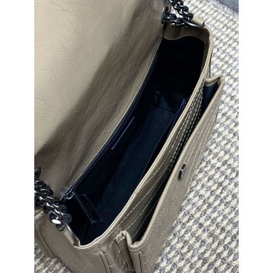 Replica Borse a tracolla vintage Niki media YSL Saint Laurent pelle cerata e oliata Albicocca Imitazioni Replica Borse a tracolla vintage Niki media YSL Saint Laurent pelle cerata e oliata Albicocca