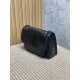 Replica Borsa a tracolla vintage Niki media YSL Saint Laurent pelle cerata e oliata Nero