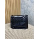 Replica Borsa a tracolla vintage Niki media YSL Saint Laurent pelle cerata e oliata Nero