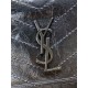 Replica Borsa a tracolla vintage Niki media YSL Saint Laurent pelle cerata e oliata Nero