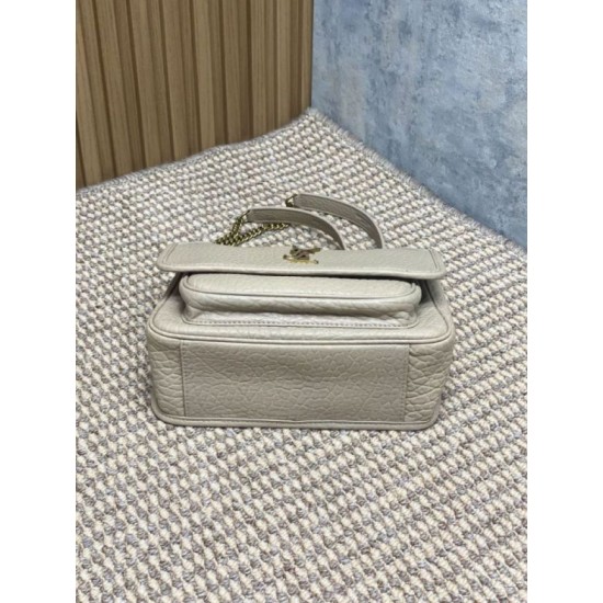 Replica Borsa a spalla YSL Saint Laurent Niki Media/Grande pelle di agnello grana beige Imitazioni Replica Borsa a spalla YSL Saint Laurent Niki Media/Grande pelle di agnello grana beige